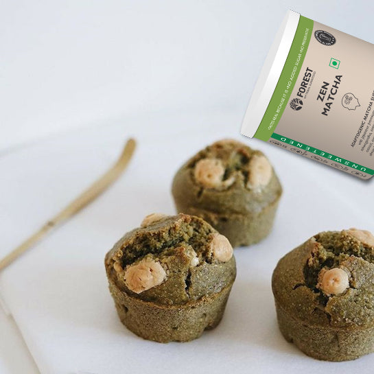 ZEN MATCHA WHITE CHOC MUFFINS