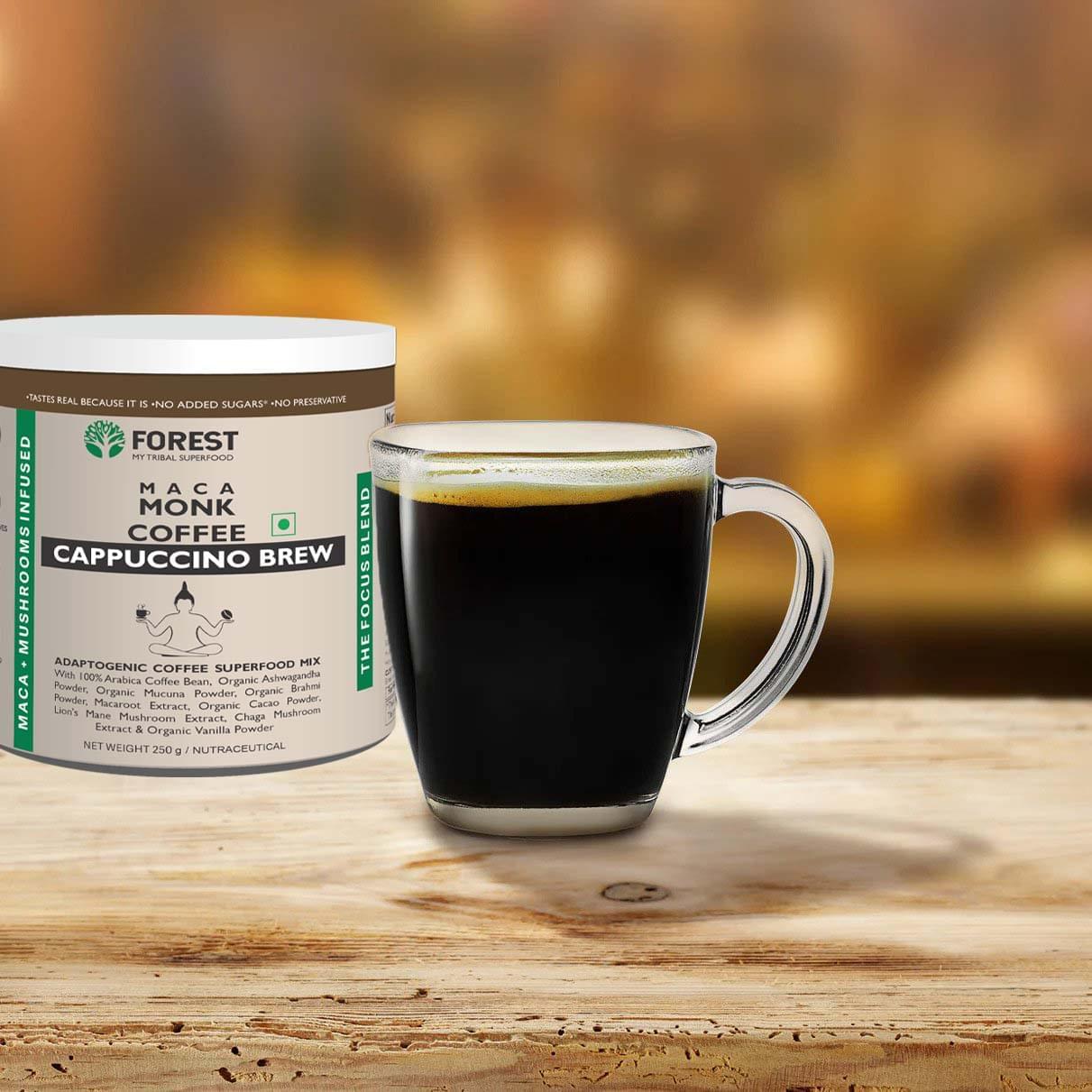 Maca Monk Coffee Cappuccino Brew - Forest Superfood