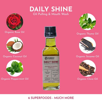 Daily Shine Oil Pulling  Kit - 100% Certified Organic