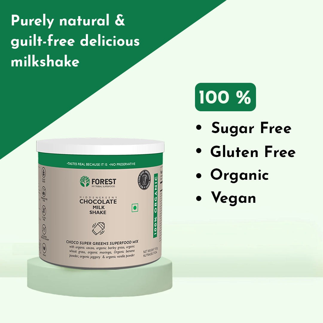 Hidden Greens Chocolate Milk Shake - Forest Superfood