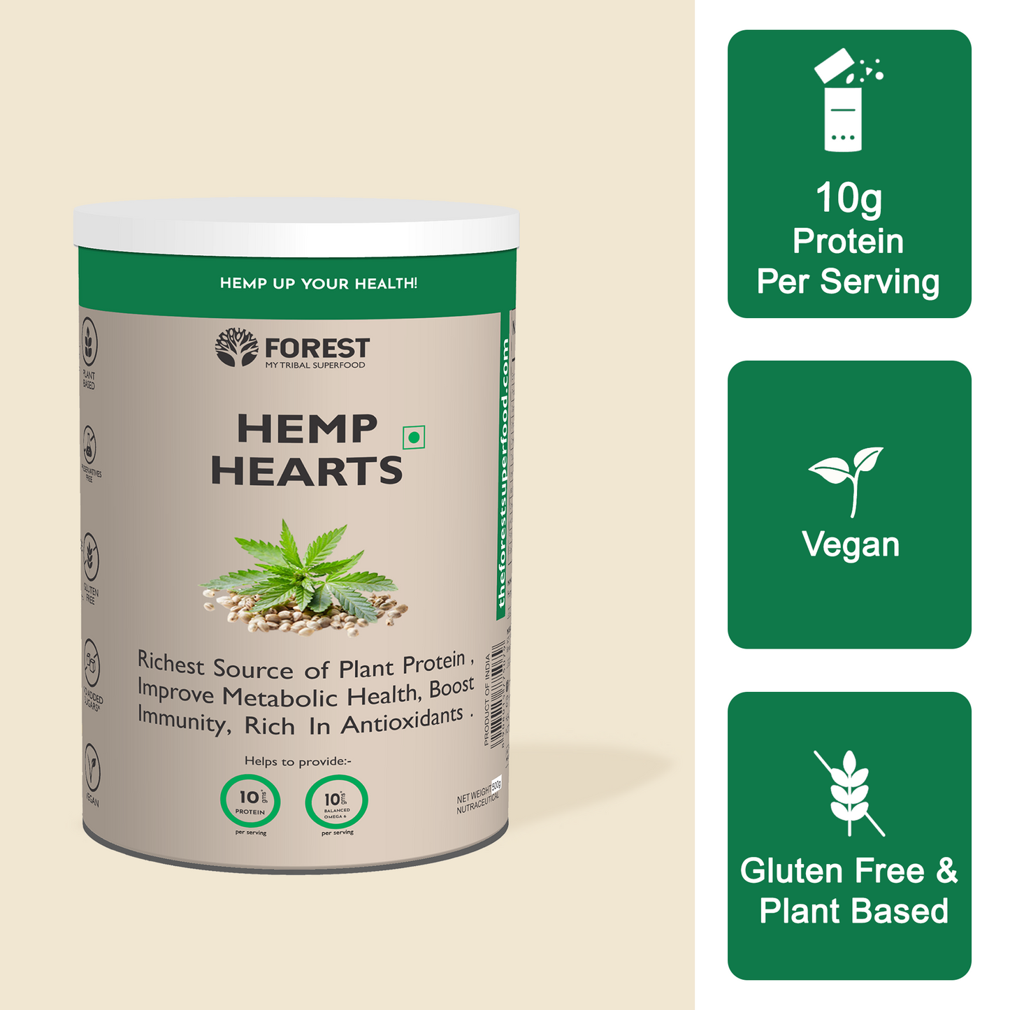 Hemp Hearts - 100% pure hemp hulled seeds