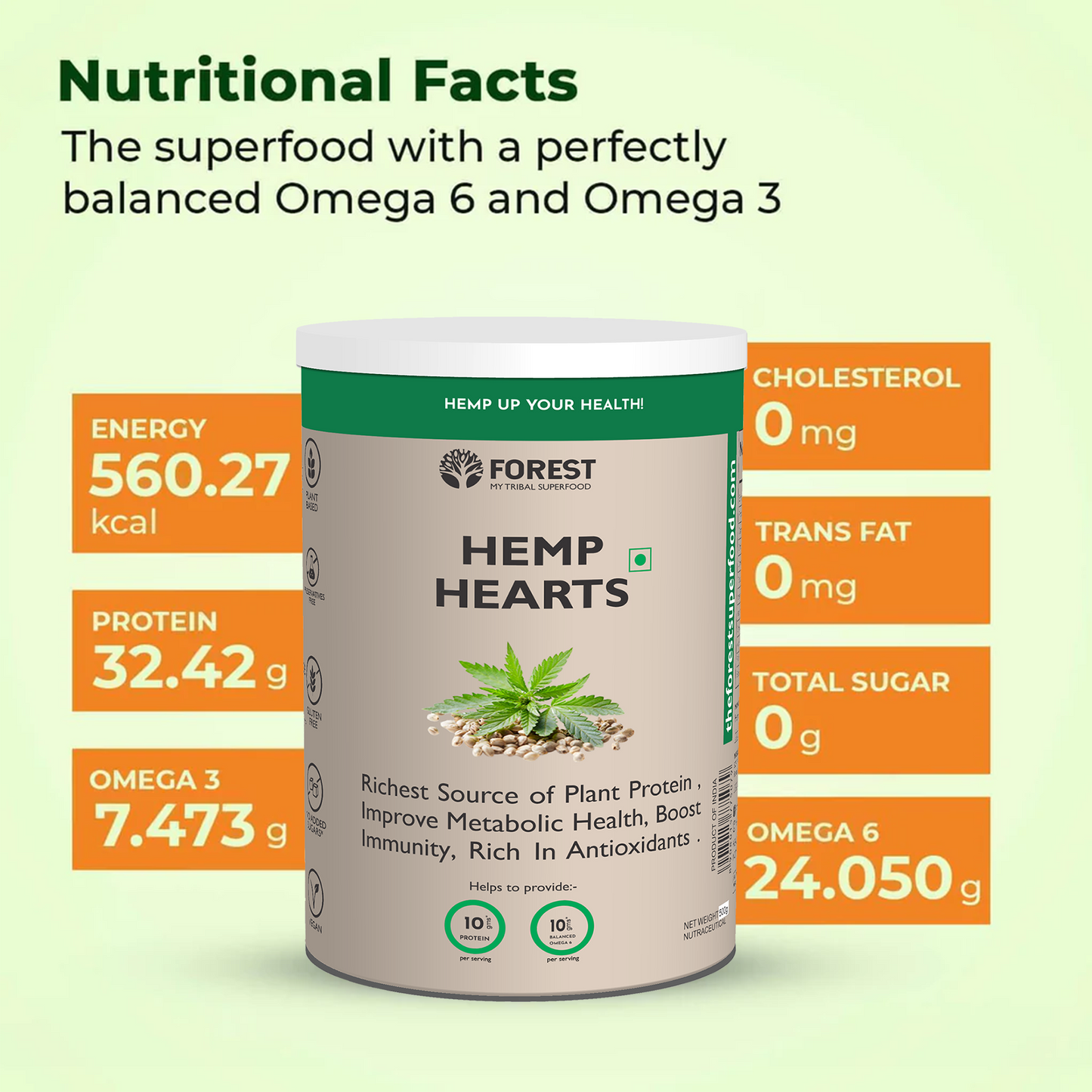 Hemp Hearts - 100% pure hemp hulled seeds