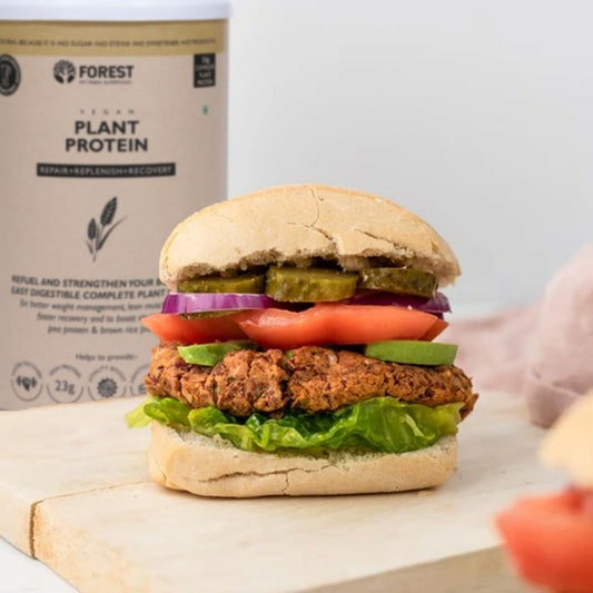 PLANT PROTEIN-PACKED VEGGIE BURGER RECIPE