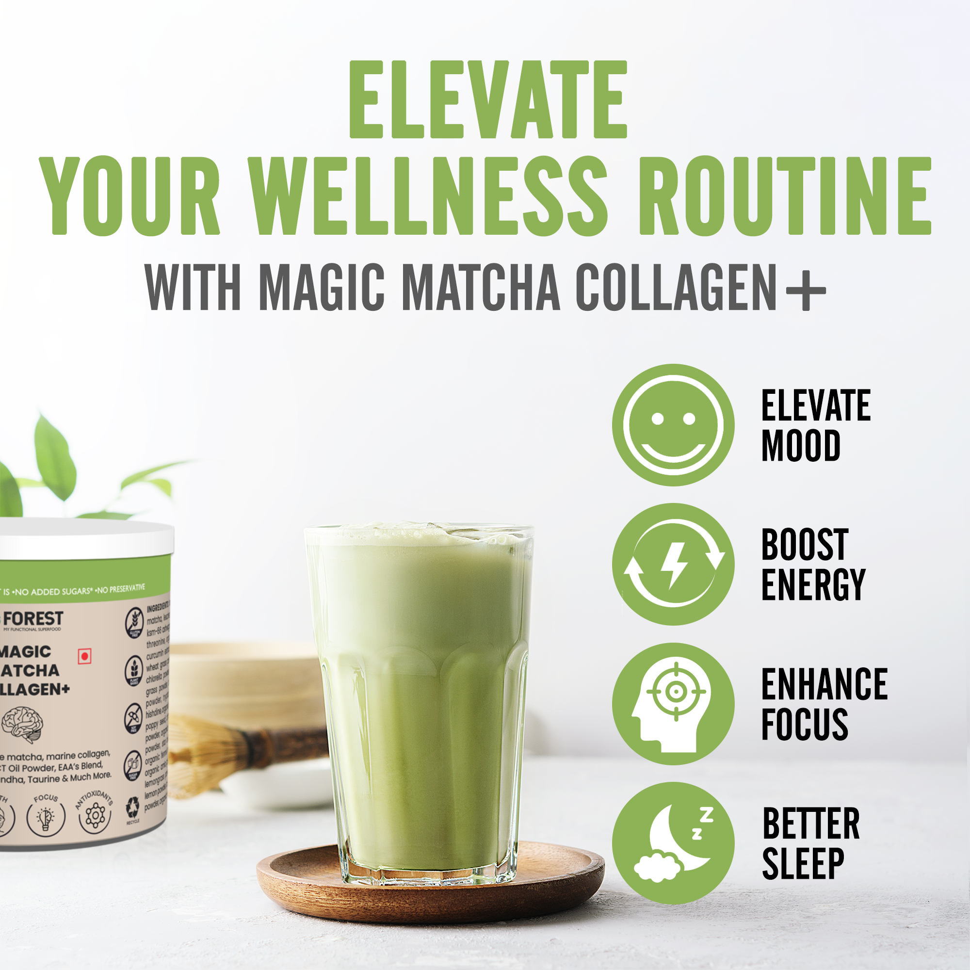 Forest Magic Matcha Collagen+ l 2700 mg Collagen