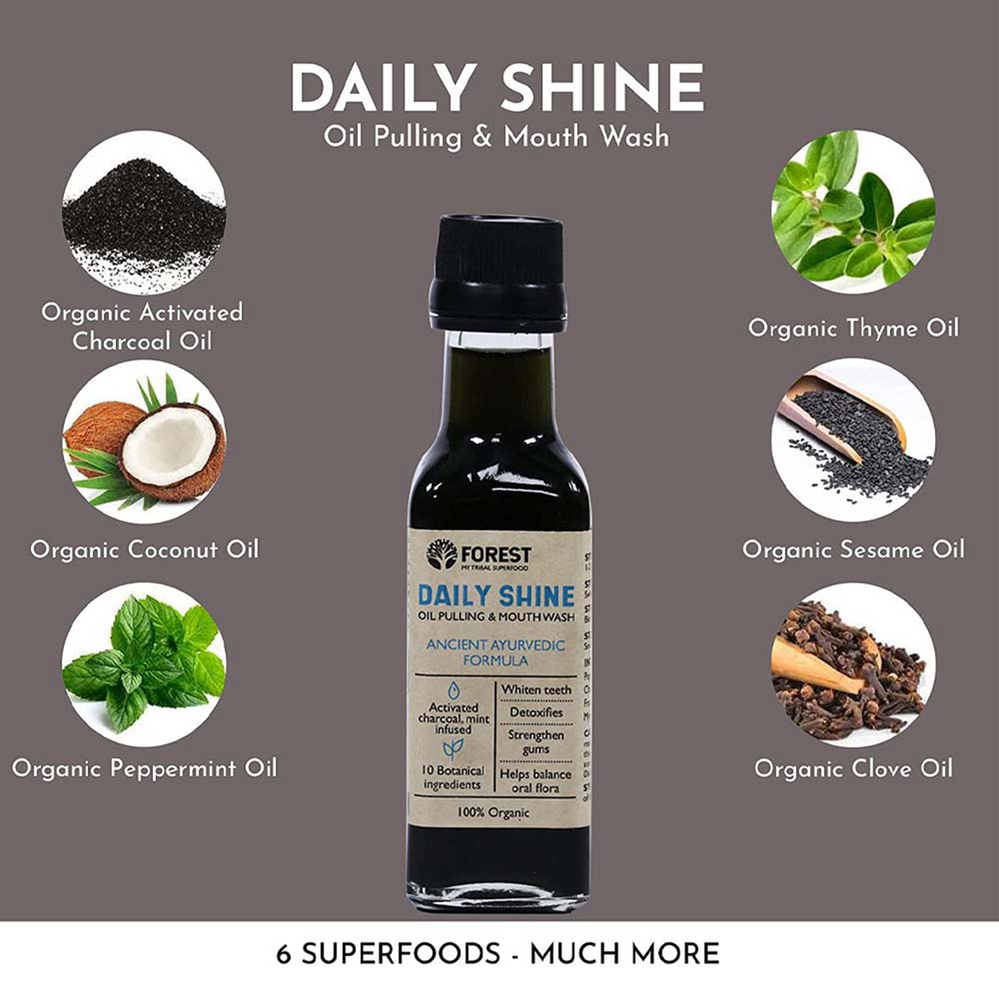 Daily Shine Oil Pulling  Kit - 100% Certified Organic