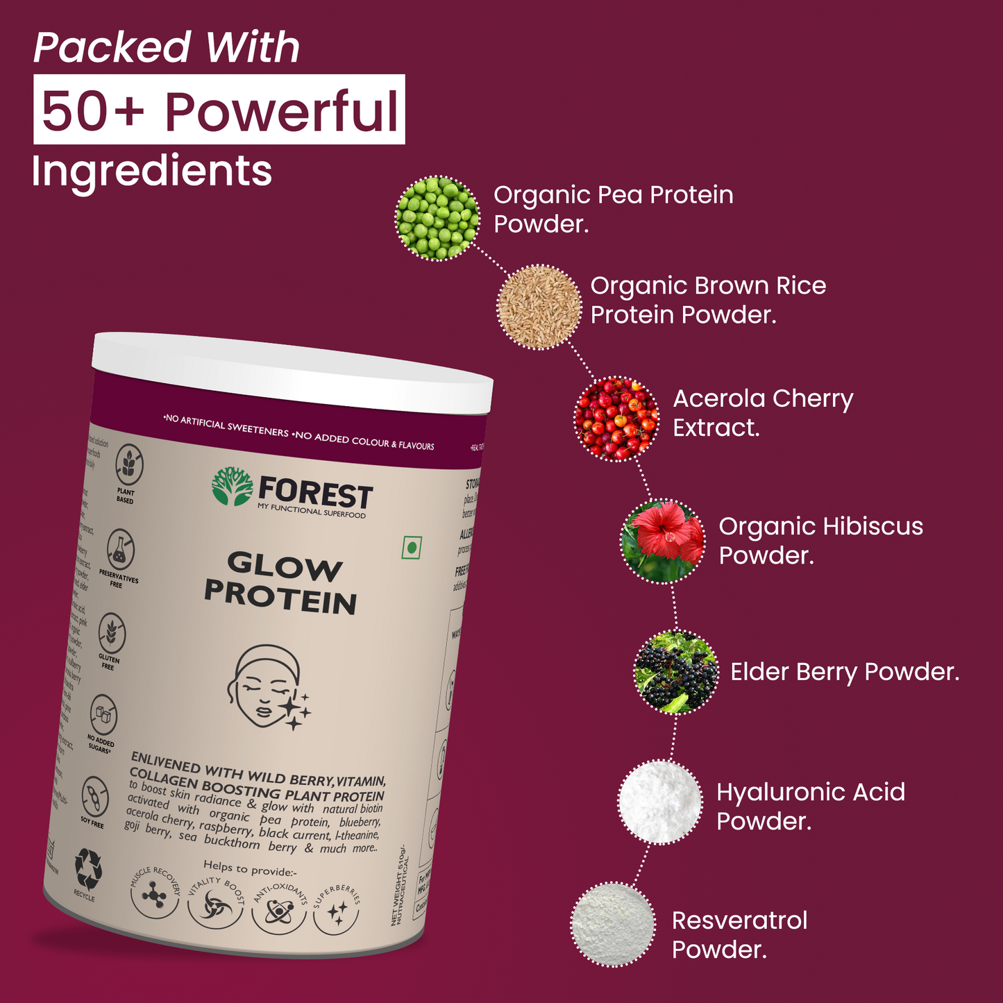 Forest Glow Protein For Collagen Boosting.