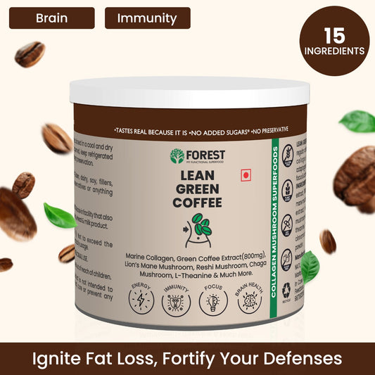 Forest Lean Green Coffee l Mushroom & Collagen