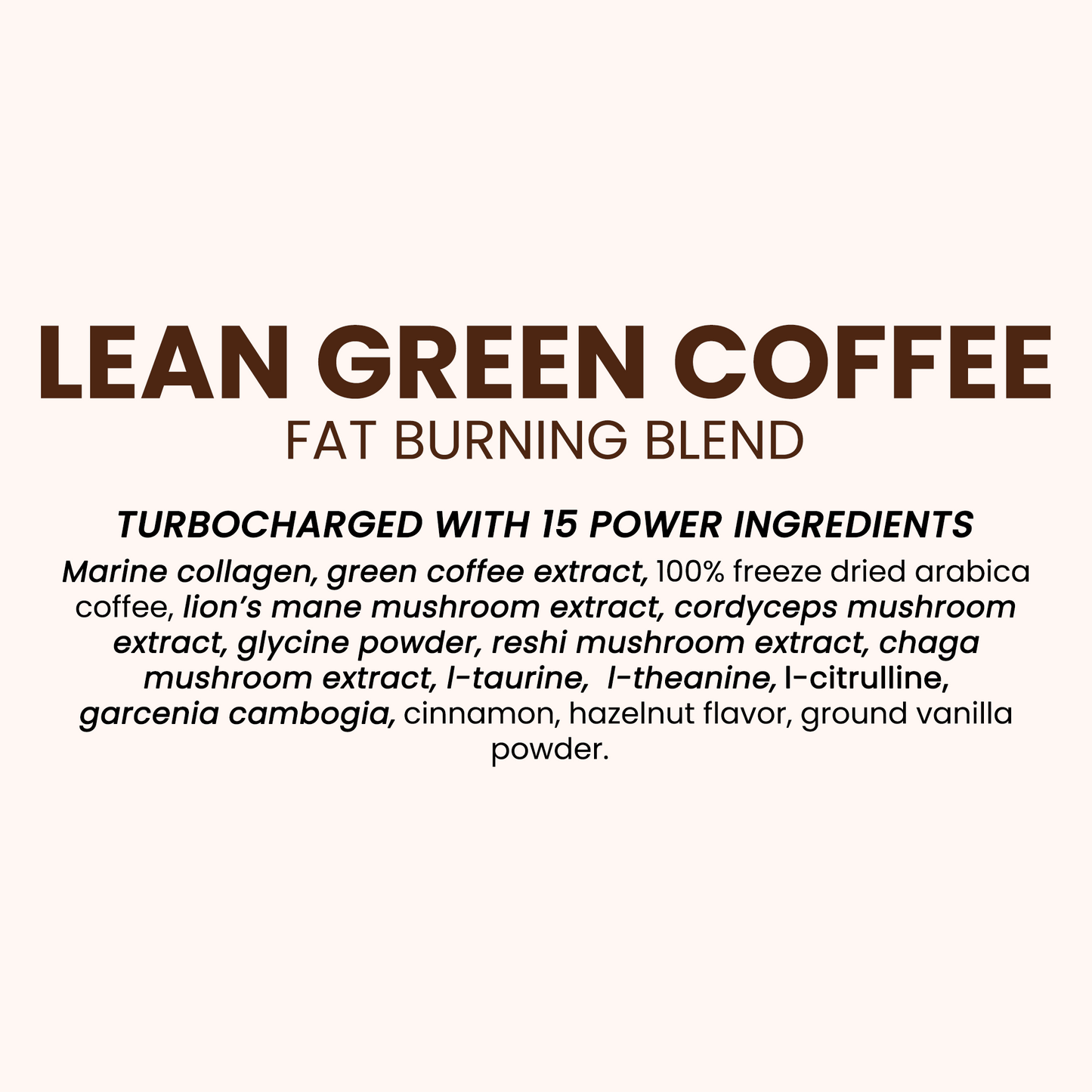 Forest Lean Green Coffee l Mushroom & Collagen