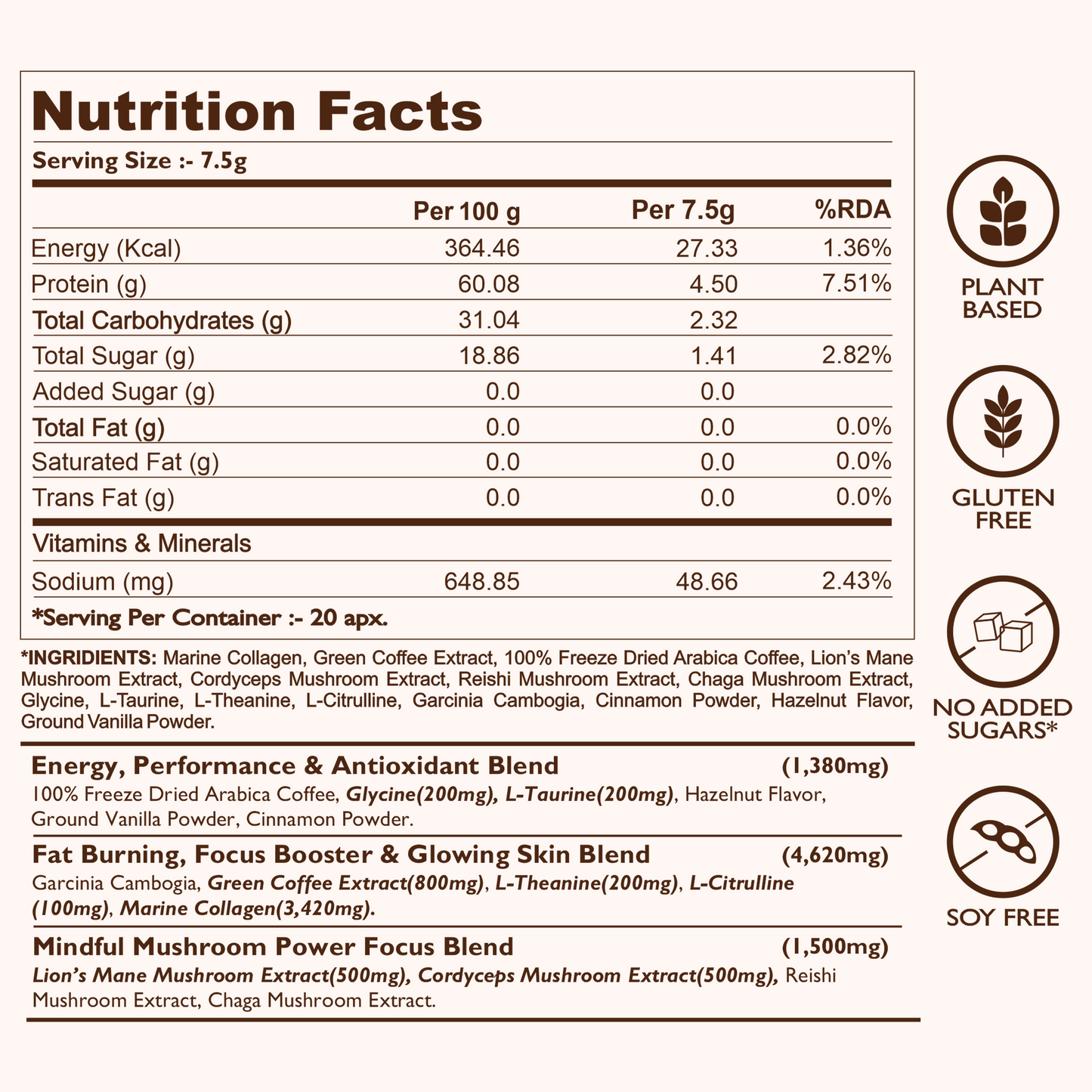 Forest Lean Green Coffee l Mushroom & Collagen