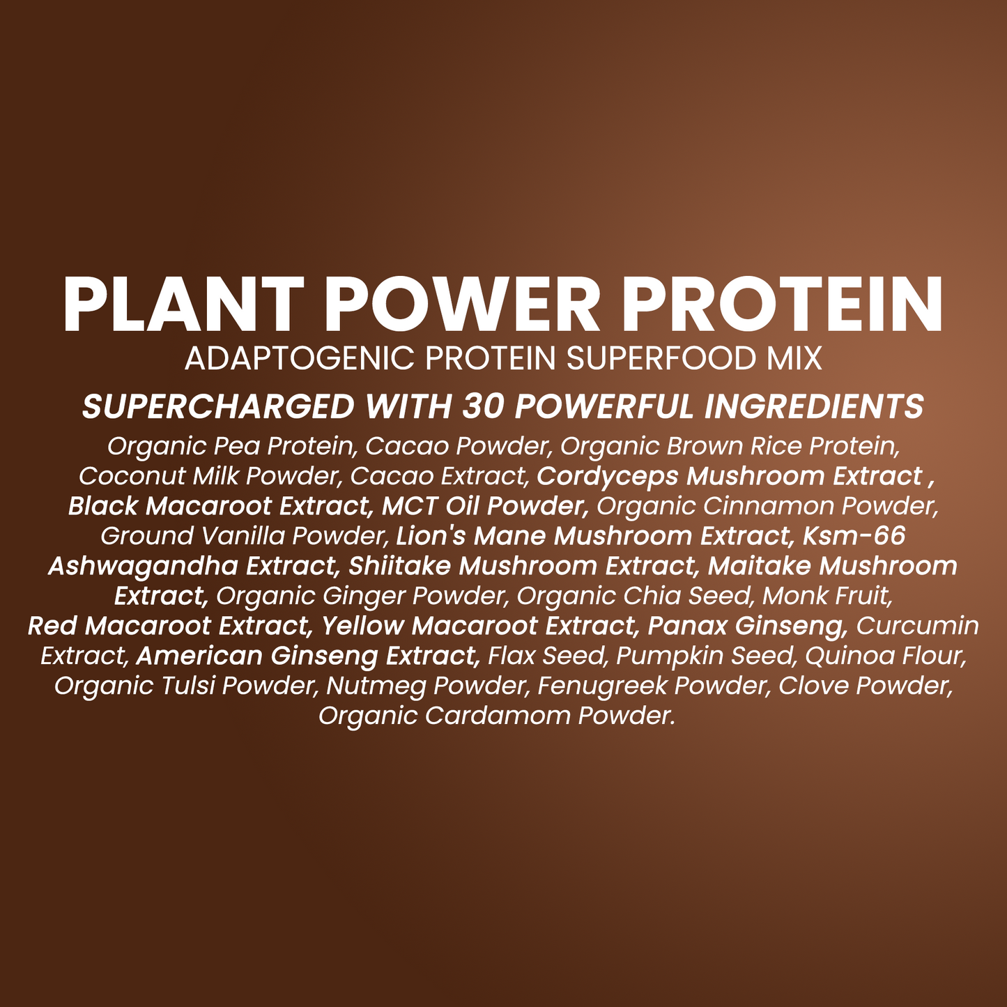 Plant Power Protein -  Natural Plant Based Protein