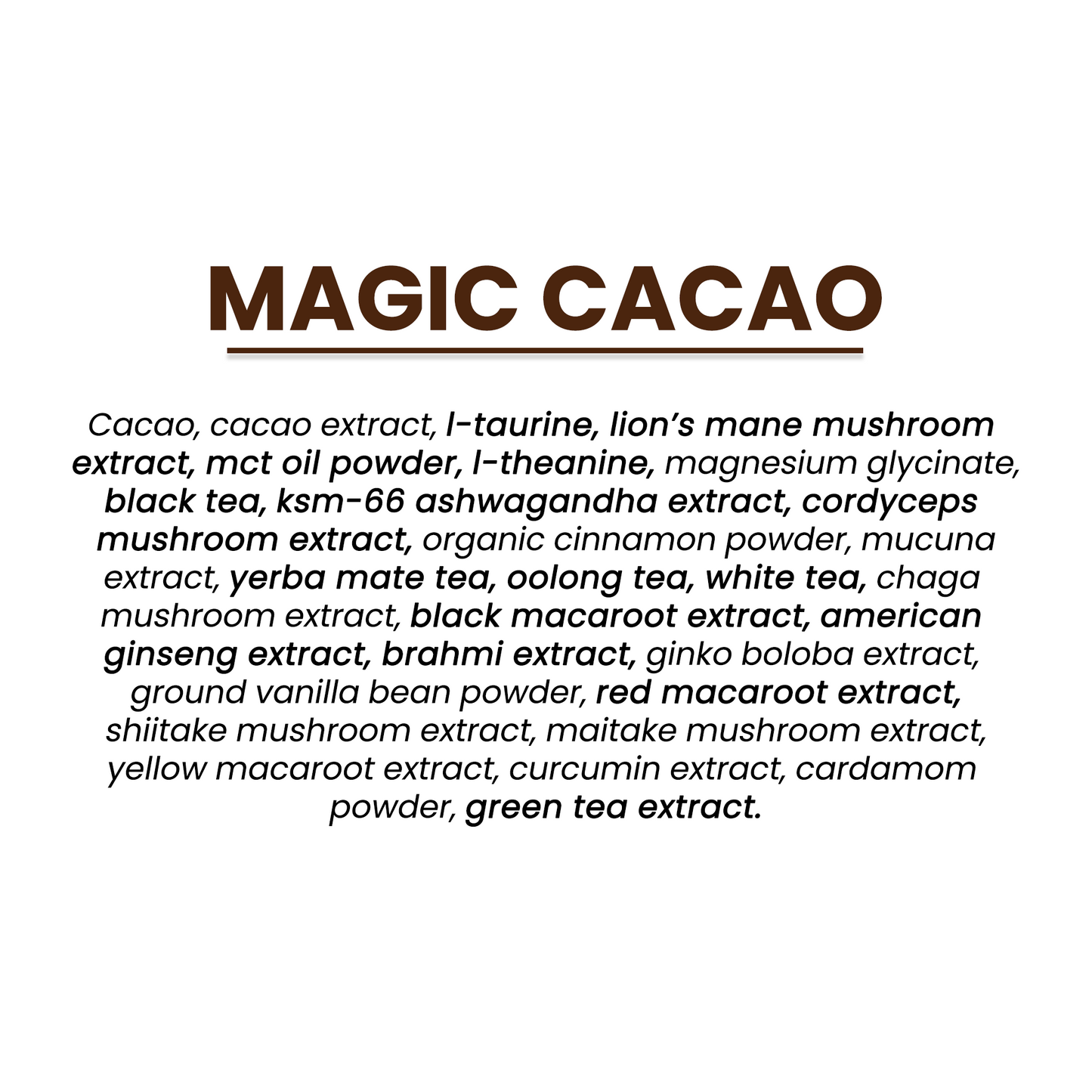 unsweetened cacao powder