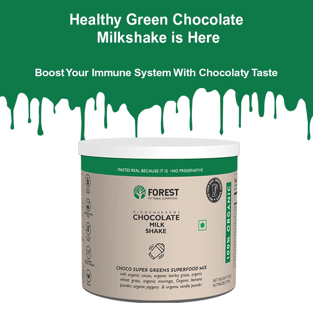 Hidden Greens Chocolate Milk Shake - Forest Superfood
