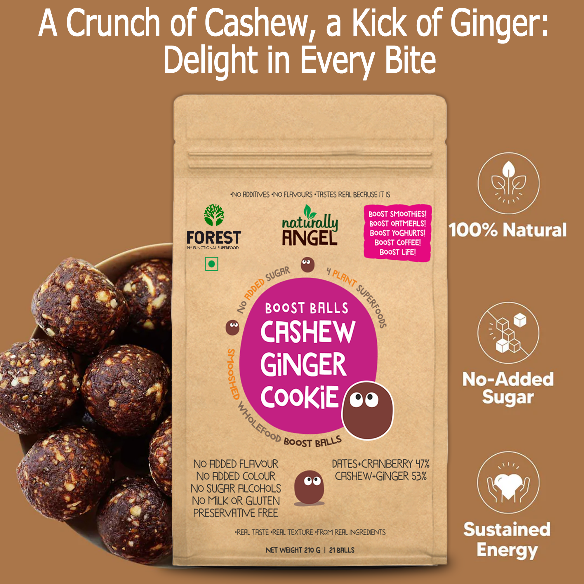 Cashew Ginger Cookie Balls – A Delicious Boost of Energy