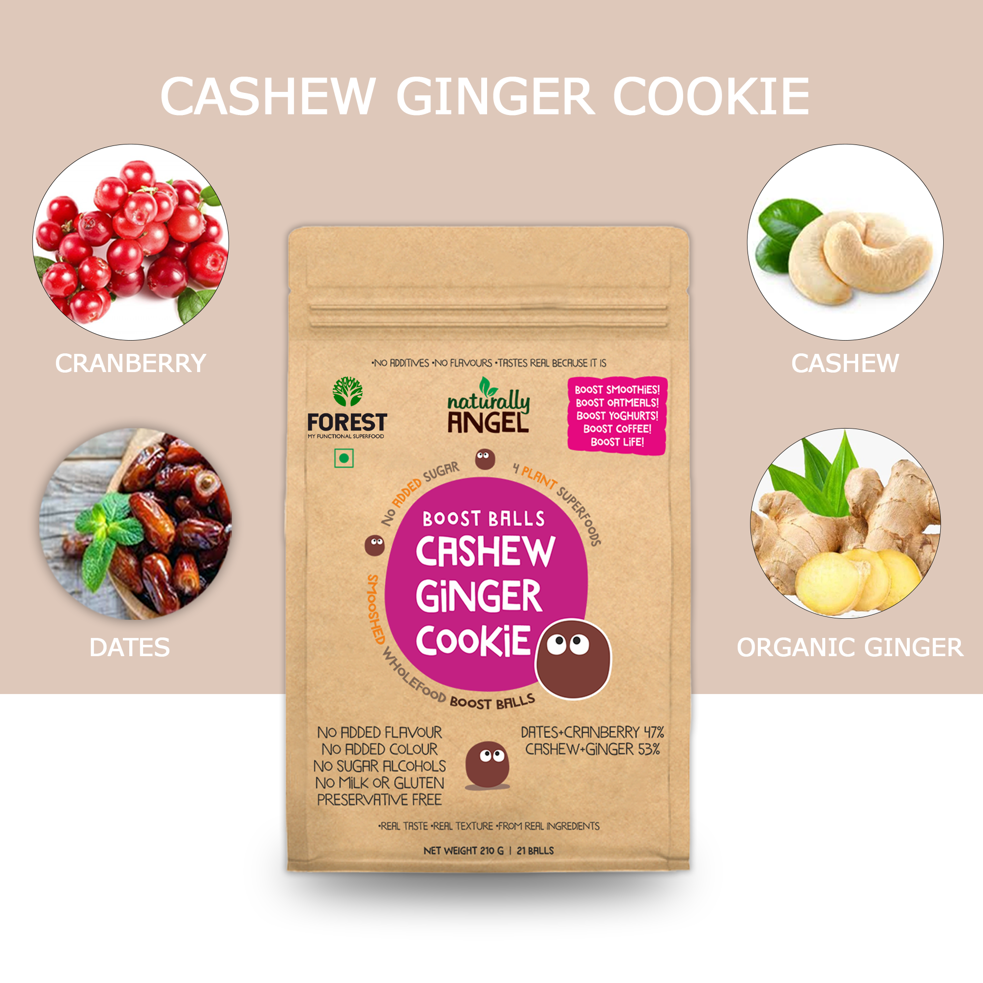 Cashew Ginger Cookie Balls – A Delicious Boost of Energy