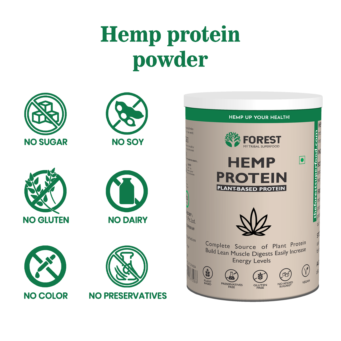 Hemp Protein Powder - 100% pure hemp protein powder