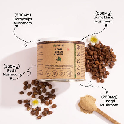 Forest Lean Green Coffee l Mushroom & Collagen