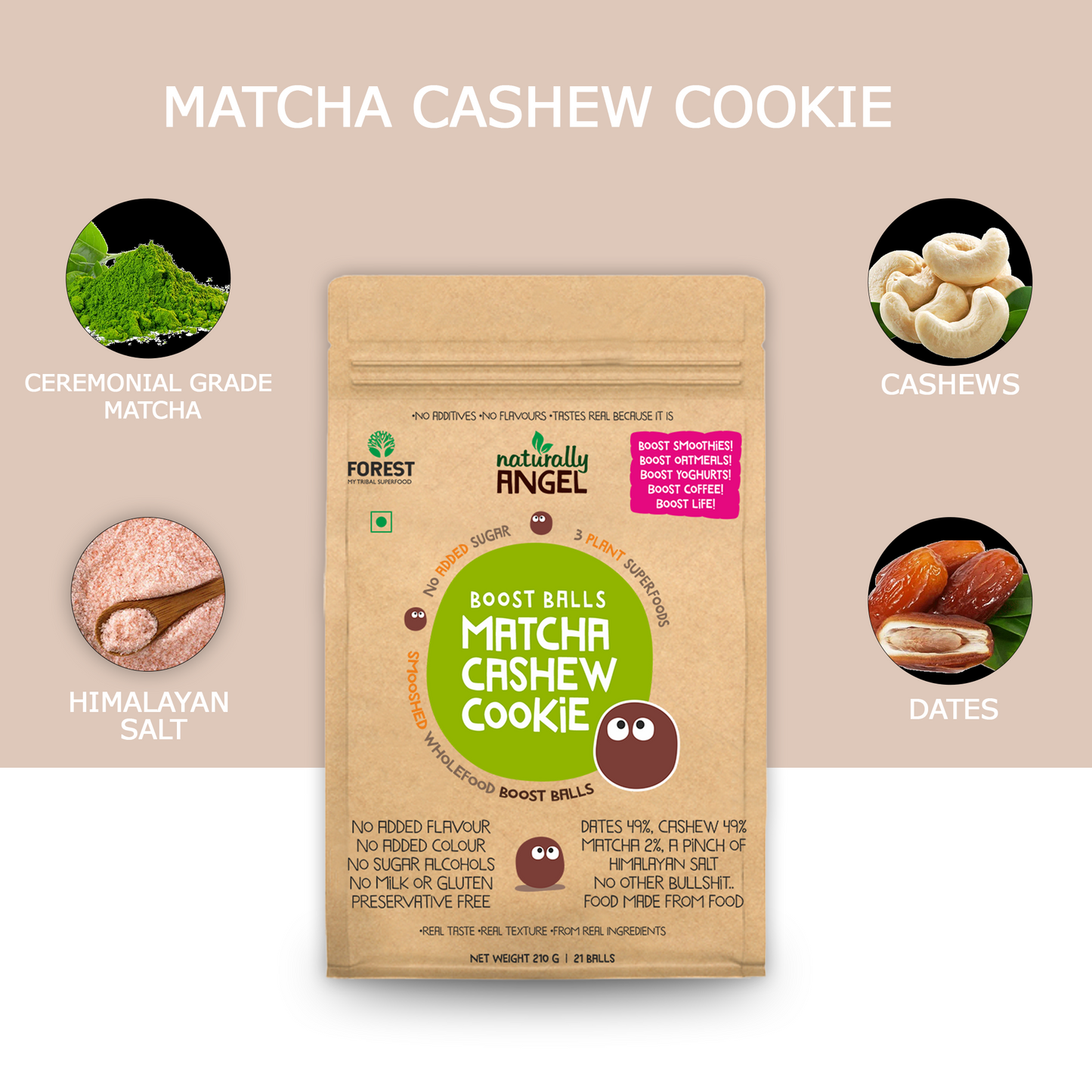 Matcha cashew cookie