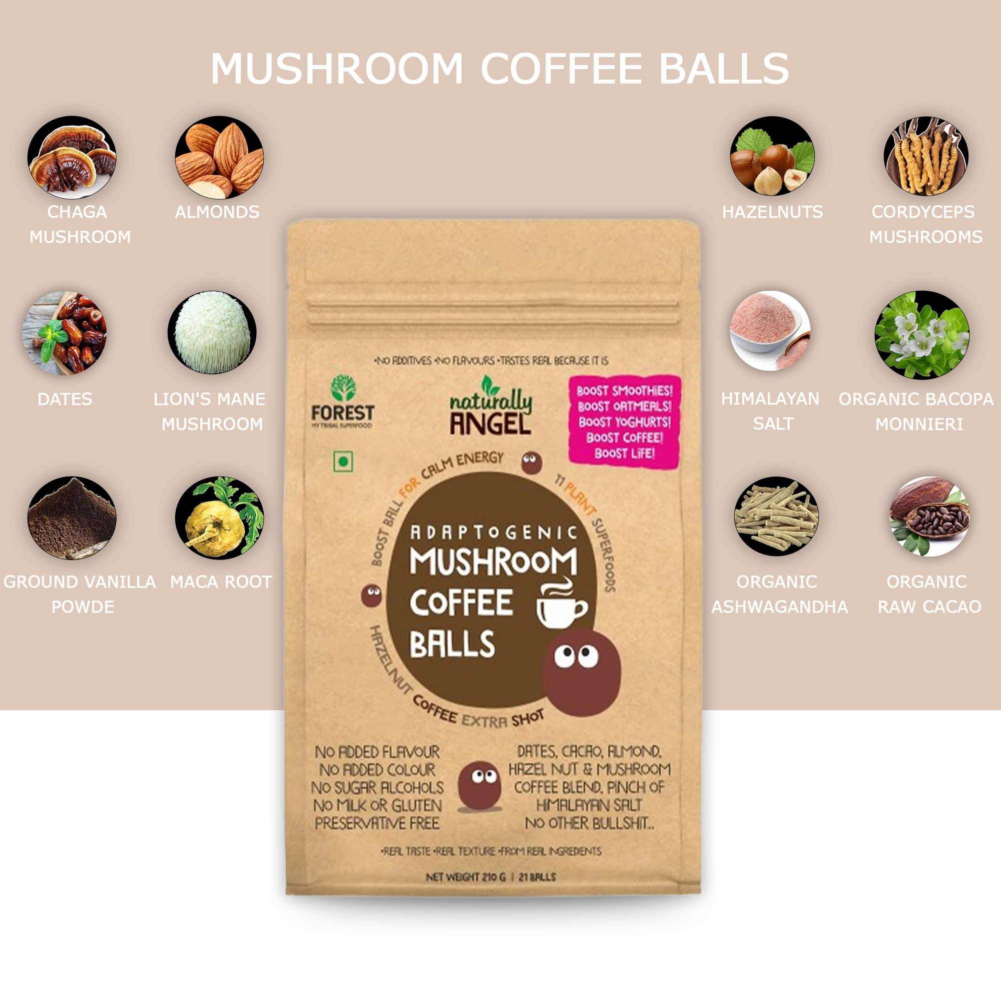 Adaptogenic Mushroom Coffee Balls – A Delicious Energy Boost