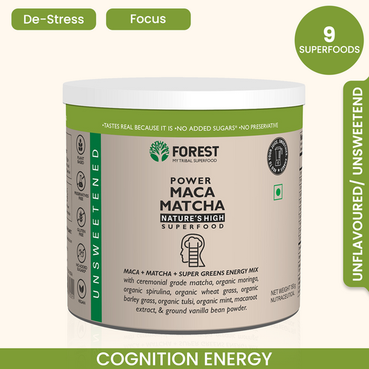 Forest Power Maca Matcha (Nature’s High) | Vegan & Plant-Based Superfoods | Energize Naturally With Ceremonial Grade Matcha, Moringa, Organic Spirulina, Macaroot Extract, & Much More.