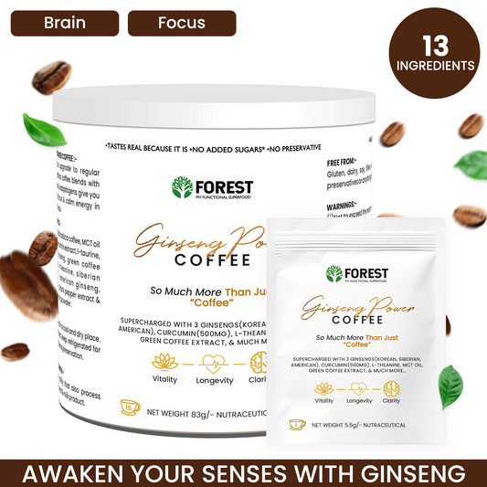 Ginseng Power Coffee | For Peak Performance Stamina, Energy, Vitality, longevity, & Clarity.